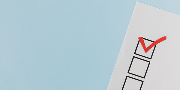 Beeld van checkbox met vink